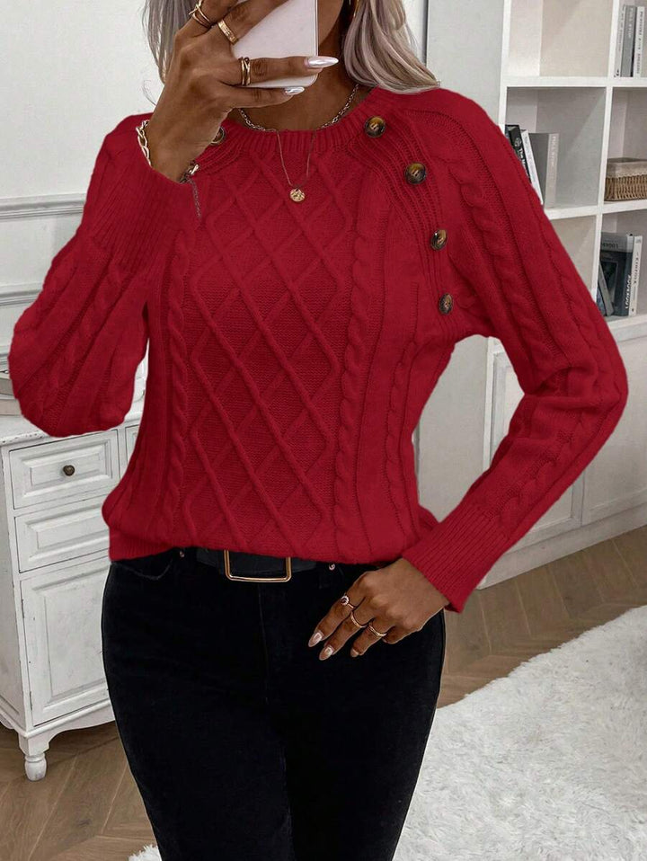 Ivory™ – Button Jumper for Effortless Everyday Elegance