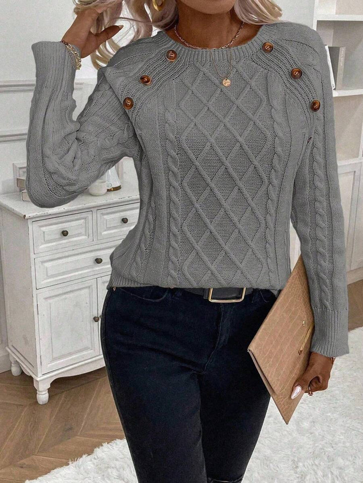 Ivory™ – Button Jumper for Effortless Everyday Elegance