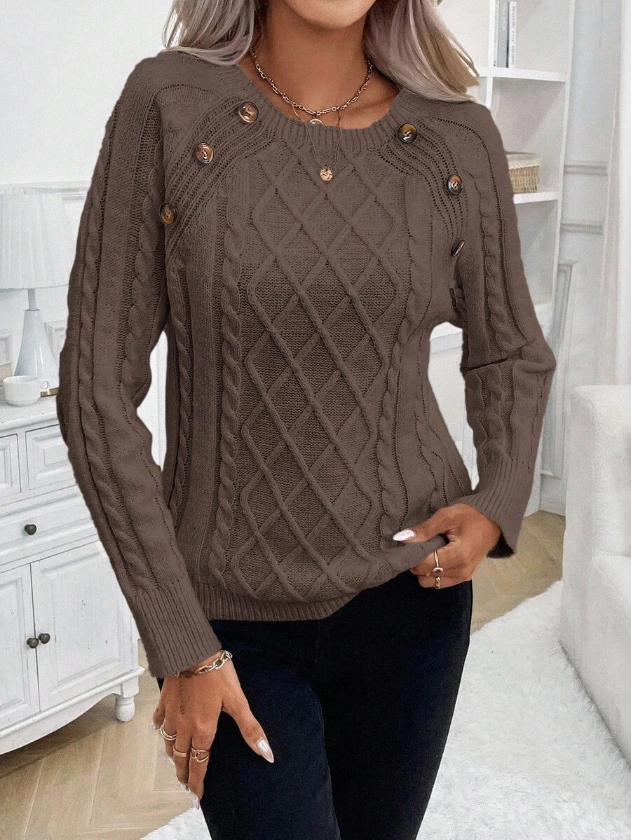 Ivory™ – Button Jumper for Effortless Everyday Elegance