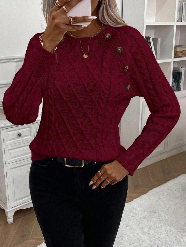 Ivory™ – Button Jumper for Effortless Everyday Elegance