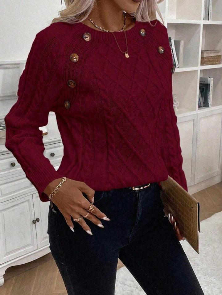 Ivory™ – Button Jumper for Effortless Everyday Elegance