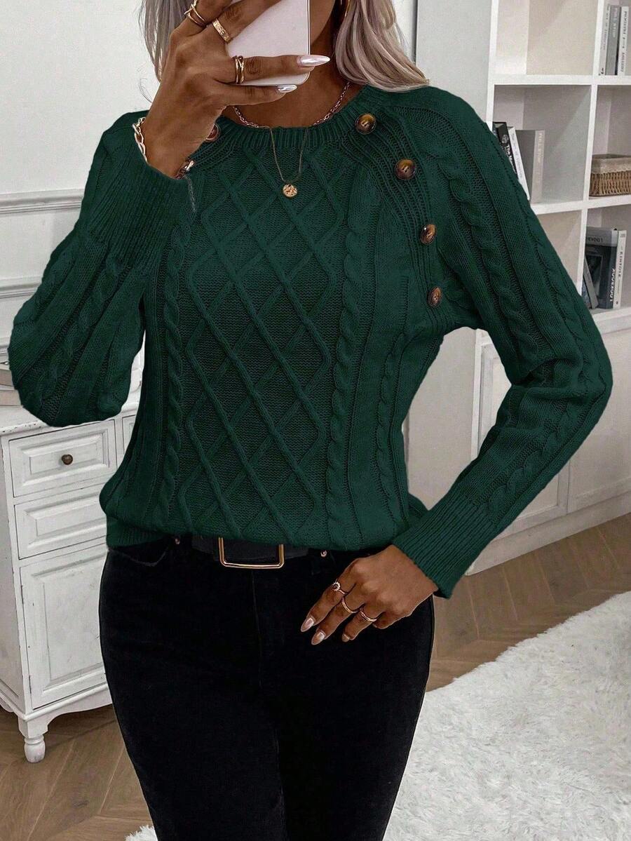 Ivory™ – Button Jumper for Effortless Everyday Elegance