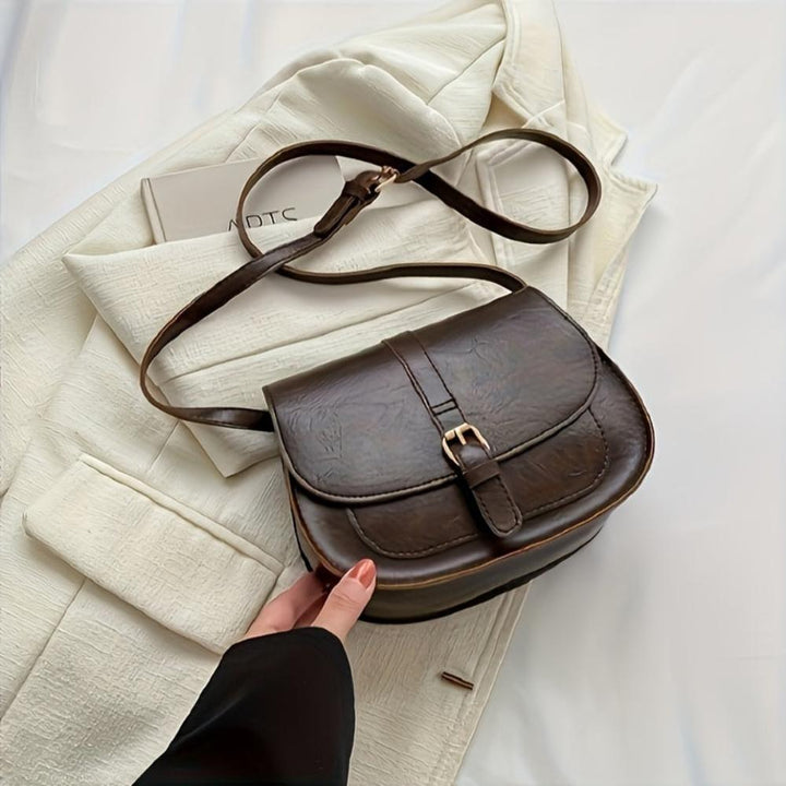 Evelyn™ | Classic Faux Leather Saddle Backpack