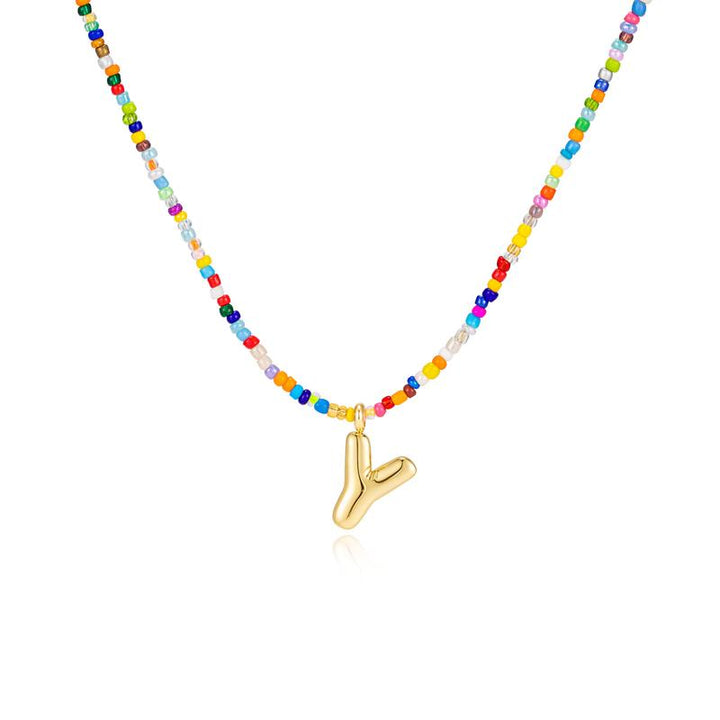 MACY™ - Colorful Bubble Letter Necklace