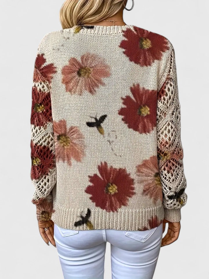 Maelynn™ – Floral Sweater for Timeless Elegance
