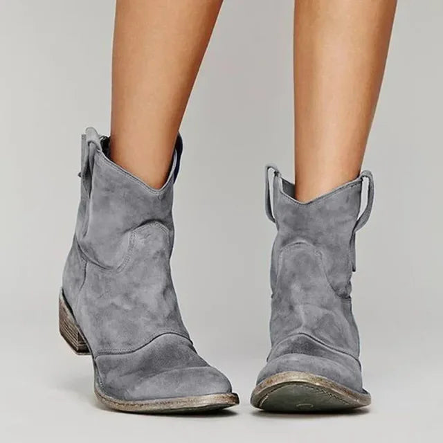 Phoebe-Vintage Cowboy Ankle Boots