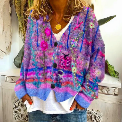 Denver™ – Floral Cardigan for Artistic Everyday Elegance