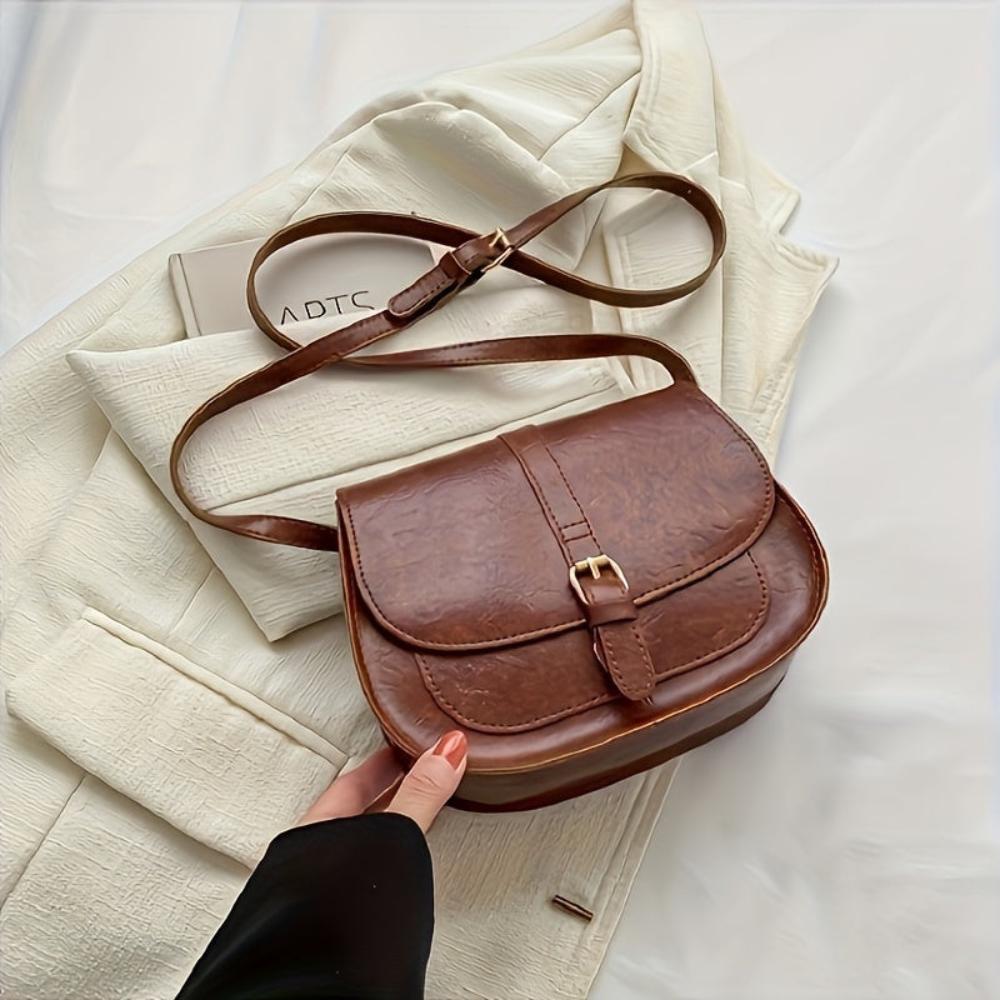 Evelyn™ | Classic Faux Leather Saddle Backpack