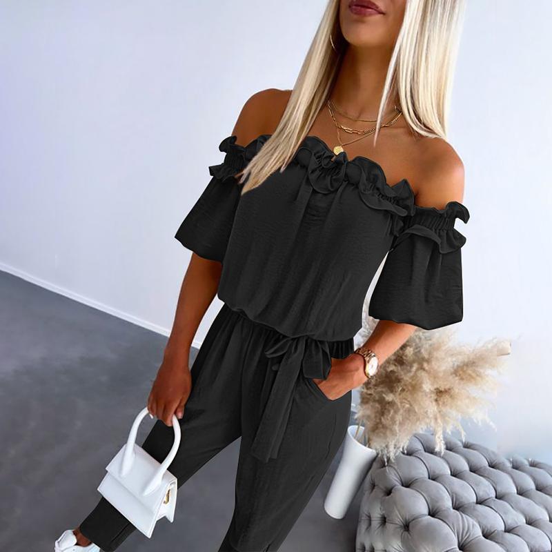 MIA – ROMANTIC RUFFLE OFF-SHOULDER JUMPSUIT