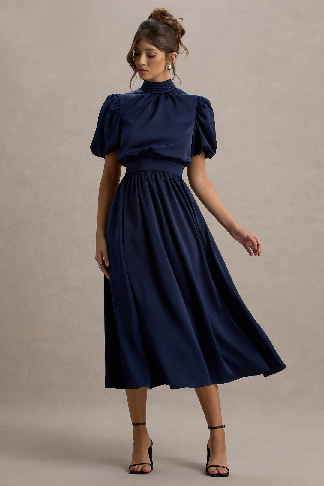 Persea | Navy Midi Dress