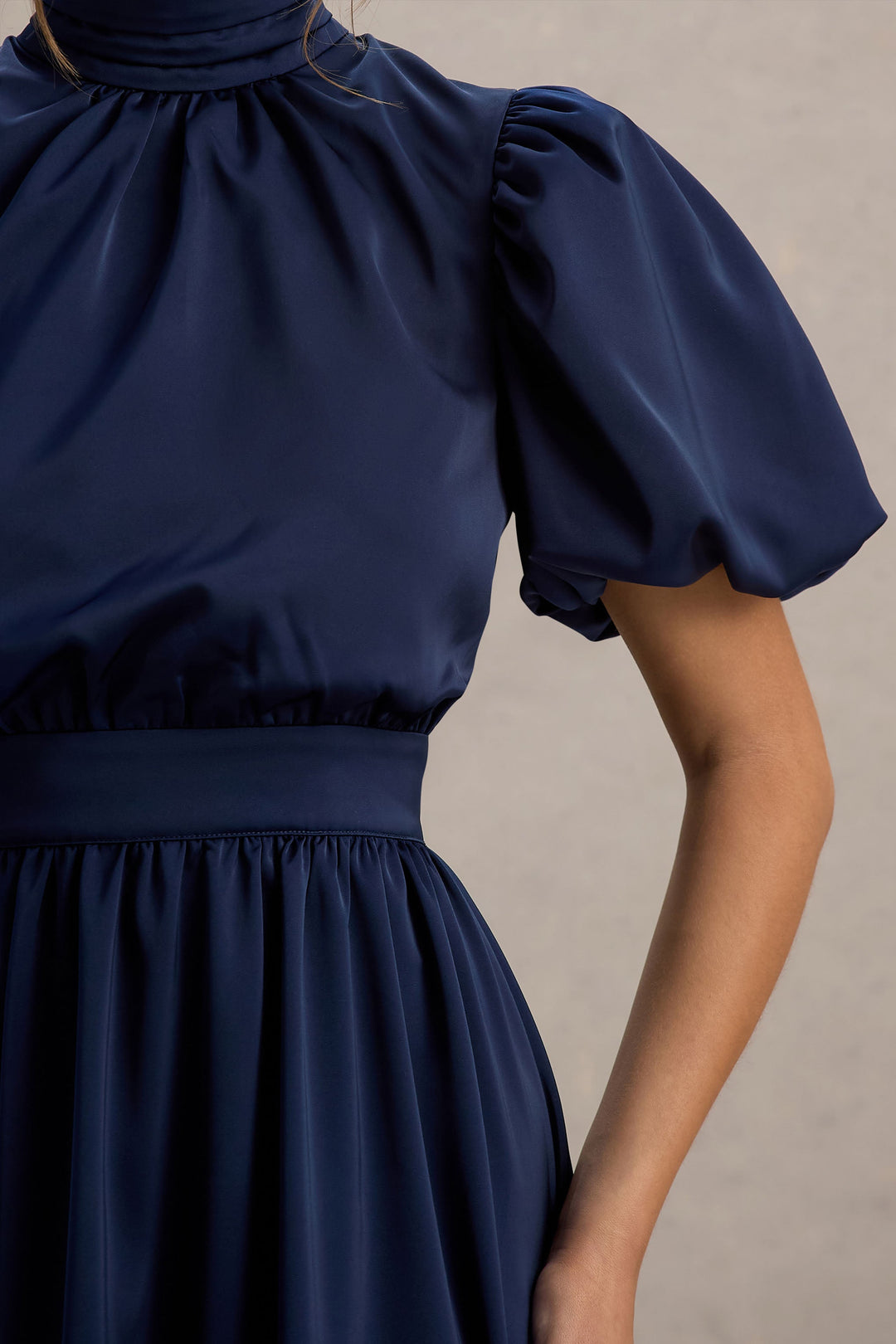 Persea | Navy Midi Dress
