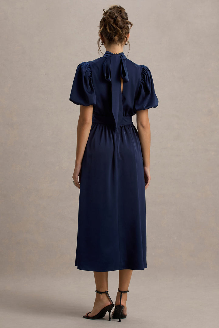 Persea | Navy Midi Dress